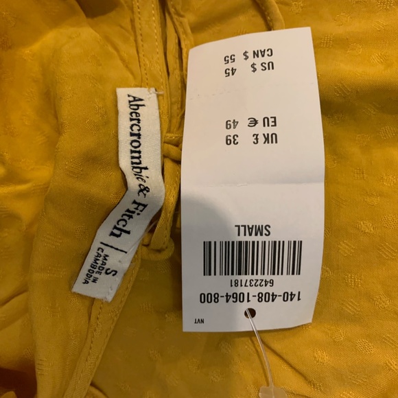 Yellow Cowl Neck Abercrombie and Fitch Bodysuit - Picture 4 of 4